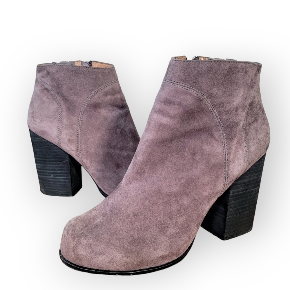 Jeffrey Campbell Hanger Suede Ankle Boots Chunky Heel Size 9